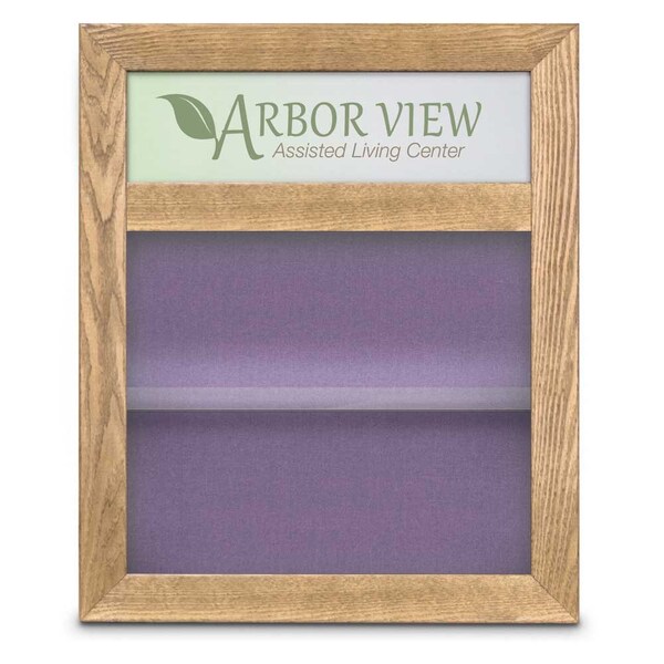 Outdoor Enclosed Combo Board, 42"x32", Bronze Frame/White Porc & Black